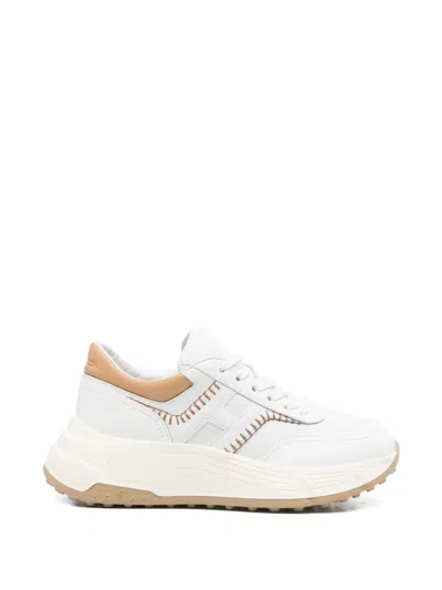 Hogan Logo Appliqué Sneakers In White