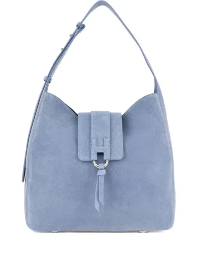 Hogan Schultertasche Mit Logo-schnalle In Blue