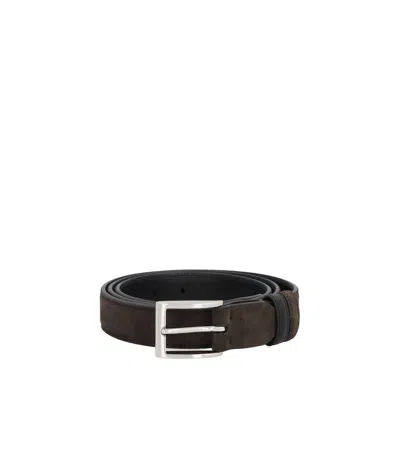 Hogan Logo Detailed Buckled Belt In Black