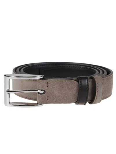 Hogan Logo Detailed Buckled Belt In Grey