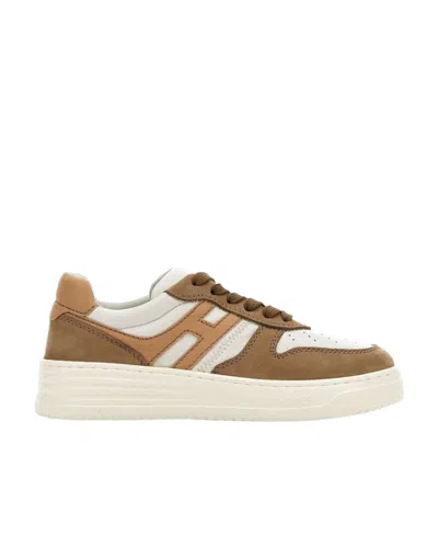 Hogan Logo-embellished Leather Sneakers In Multi