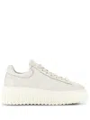 Hogan Logo-embroidered Low-top Sneakers In White