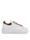 Hogan Logo-embroidered Low-top Sneakers In White