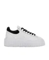 Hogan H-stripes Low-top Platform Sneakers In White