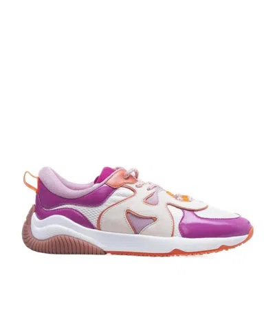 Hogan Logo Lace Up Casual Sports Shoes In White