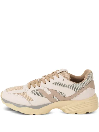 Hogan Logo Mesh Sneakers In Neutral