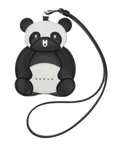 Hogan Logo Panda Cards Holder In Black