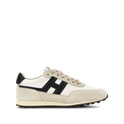 Hogan Logo Patch And Suede Inserts Sneaker In White
