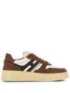 Hogan Sneakers H630 Brown In Leather In Multi