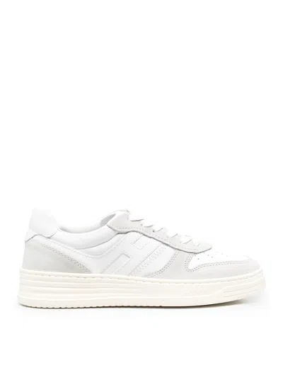 HOGAN LOGO-PATCH LOW-TOP SNEAKERS
