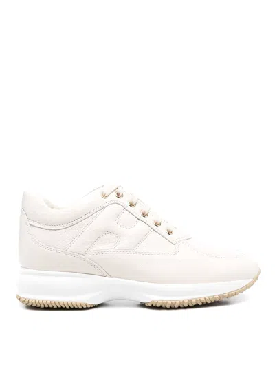 HOGAN LOGO-PATCH LOW-TOP SNEAKERS