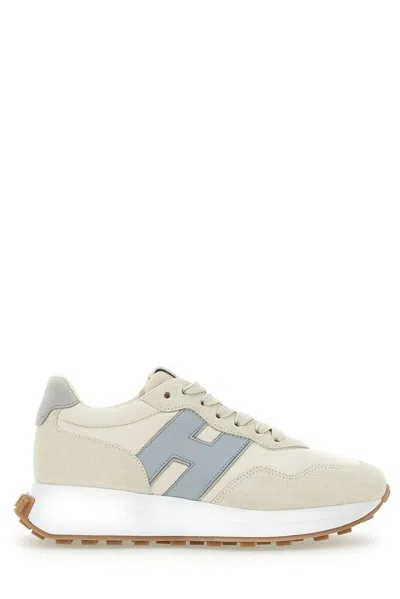 HOGAN LOGO PATCH PANELLED SNEAKERS