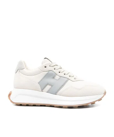 Hogan Lace-up Low-cut Casual Shoes In White