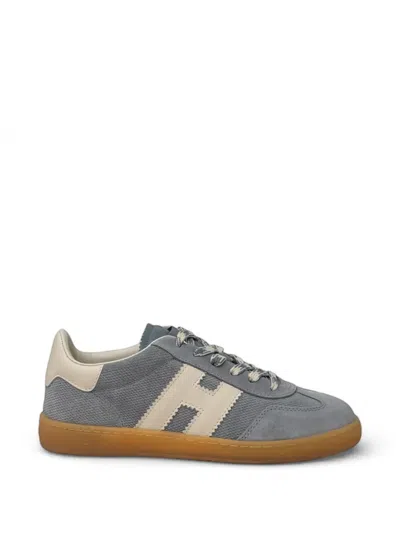 Hogan Cool Sneakers Low Top Leather Detail In Blue