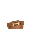 Hogan Logo-plaque Leather Belt In Brown
