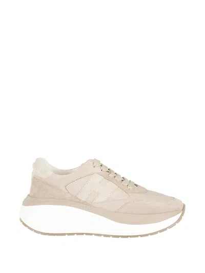 Hogan Logo Sneakers In Neutral