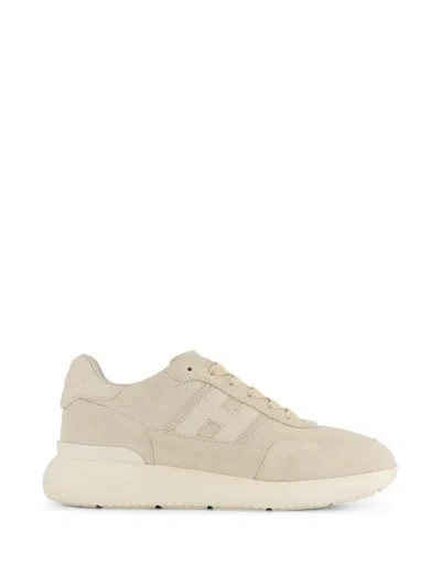 Hogan Logo Sneakers In Neutral