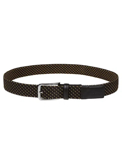 Hogan Logo Stamped Buckle Belt In Testa Moro/cacao