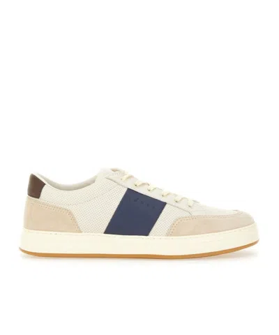 HOGAN HOGAN LOGO EMBOSSED LACE-UP SNEAKERS