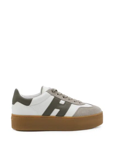 Hogan Logo-patch Platform Sneakers In White