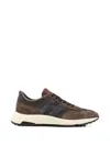 Hogan Hyperlight Leather Sneakers Round Toe Rubber Sole In Black