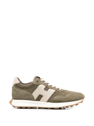Hogan Sneakers Men Color Green In Brown