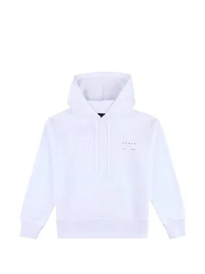 Hogan Logo-print Drawstring Hoodie In White