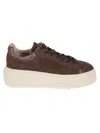 Hogan Low-top Brown Suede Sneakers With Memory Foam Comfort In Brown