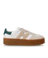Hogan Cool Platform Leather Low-top Sneakers In Neutral