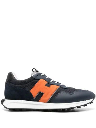 Hogan Low-top Lace-up Sneakers In Blue