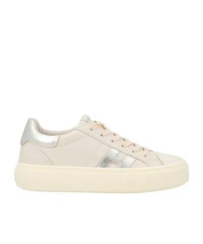 Hogan Low Top Lace-up Sneakers In Neutral