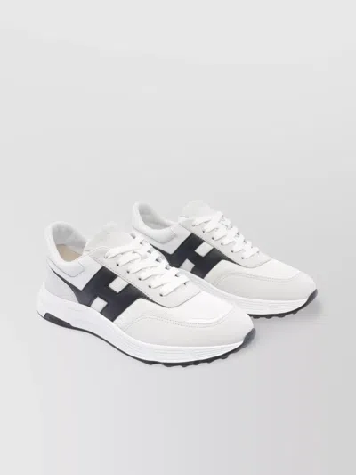 Hogan Low Top Leather And Suede Sneakers
