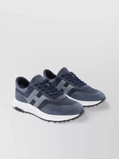 Hogan Low Top Leather And Suede Sneakers