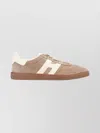 Hogan Low-top Leather Sneakers And Additional Lace Set In Brown