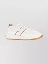 Hogan Low-top Leather Sneakers With Contrast Heel Tab In White