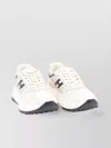 Hogan Low Top Leather Sneakers With Mesh Panels