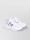 Hogan Low Top Leather Sneakers With Metallic Accent