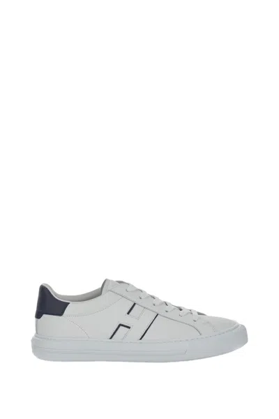 Hogan Low-top Leather Trainers With Minimalist Design And Distinctive Detailing In Multi