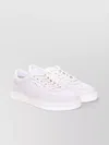Hogan Low Top Leather Sneakers With Perforated Toe