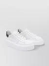 Hogan Low Top Leather Sneakers With Platform Sole