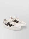 Hogan Low Top Leather Sneakers With Platform Sole In Neutral