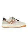 Hogan Low-top Nappa Leather Sneakers With Suede Inserts In Multi
