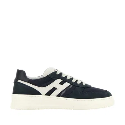 HOGAN LOW-TOP NUBUCK LEATHER SNEAKERS