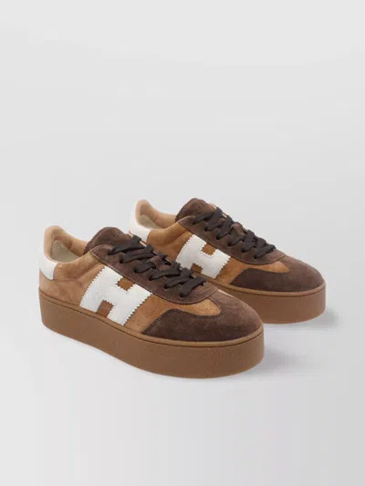 Hogan Low Top Platform Sole Sneakers