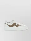 Hogan Low Top Sneakers Contrast Panels In Bianco E Beige