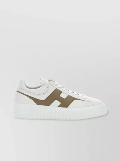 Hogan Low Top Sneakers Contrast Panels In White