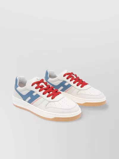 Hogan Low Top Sneakers Contrasting Laces In White