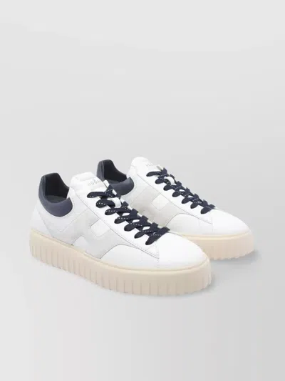 Hogan Low Top Sneakers Contrasting Sole In White