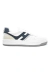 Hogan H630 Leather Sneakers With Contrasting Monogram In White