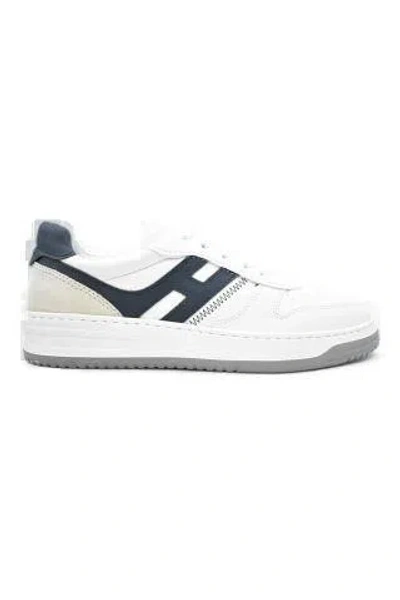 HOGAN HOGAN LOW-TOP SNEAKERS IN BLUE AND WHITE